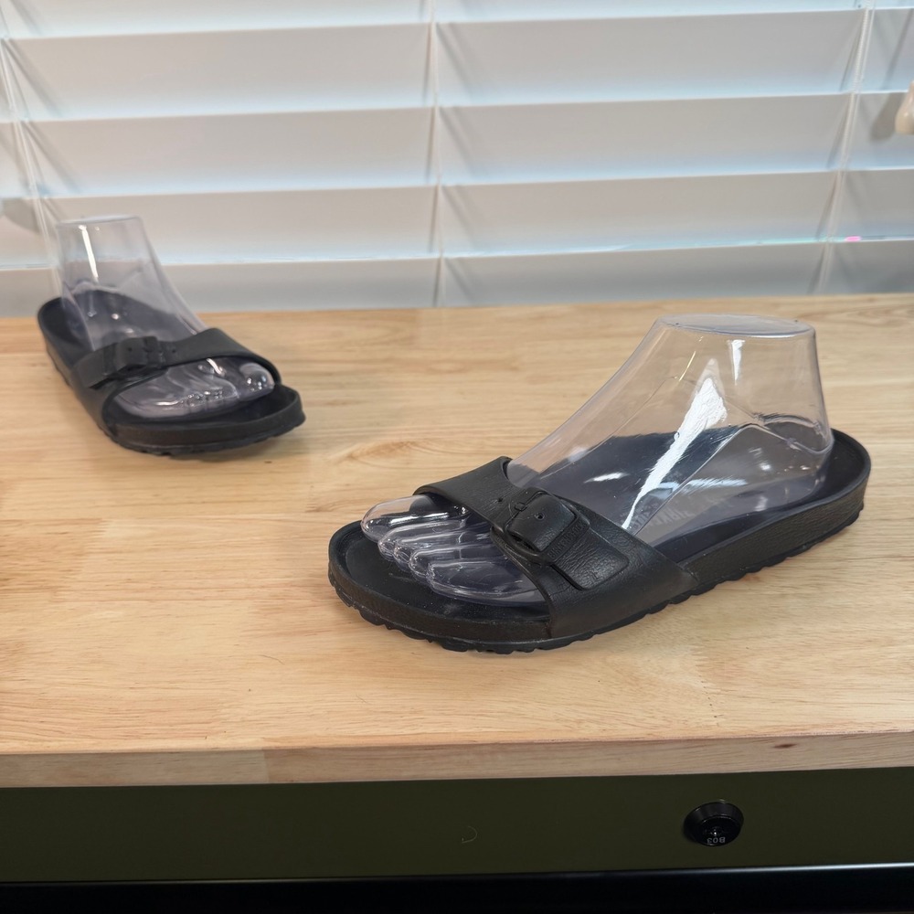 Birkenstock Madrid Essentials EVA Sandals Women's Black Slip-On Comfort -‎ 7